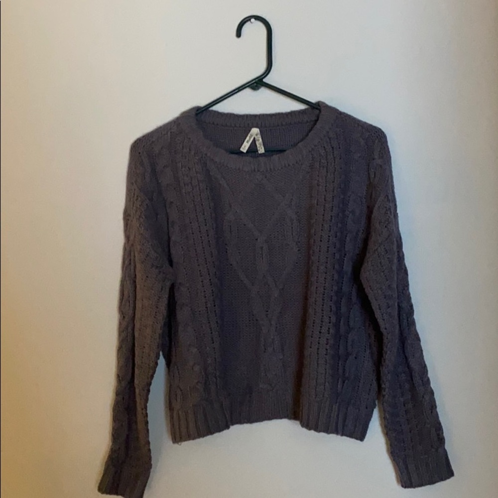 Purple Cropped Sweater